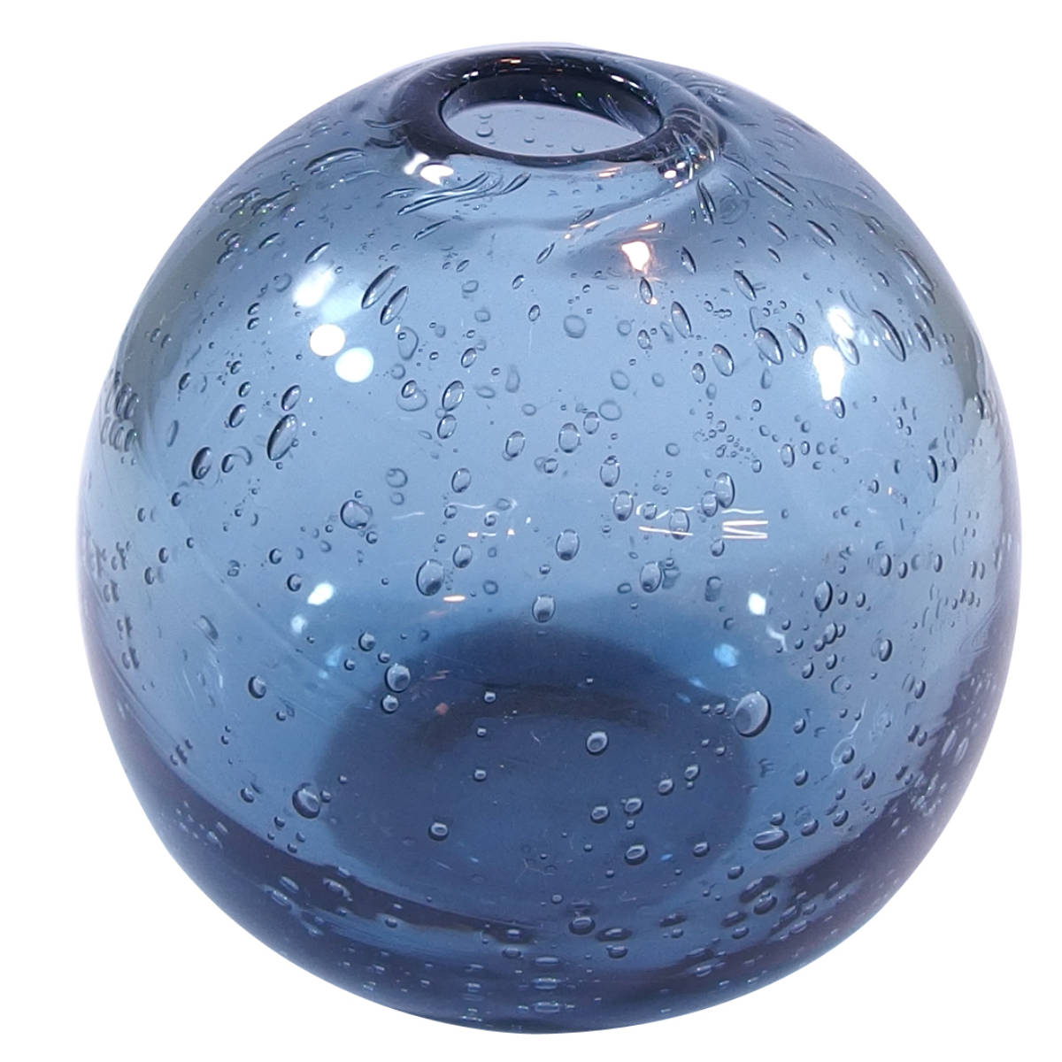 花瓶 手吹きバブルガラスフラワーベース ボールL ガラス （ 花びん