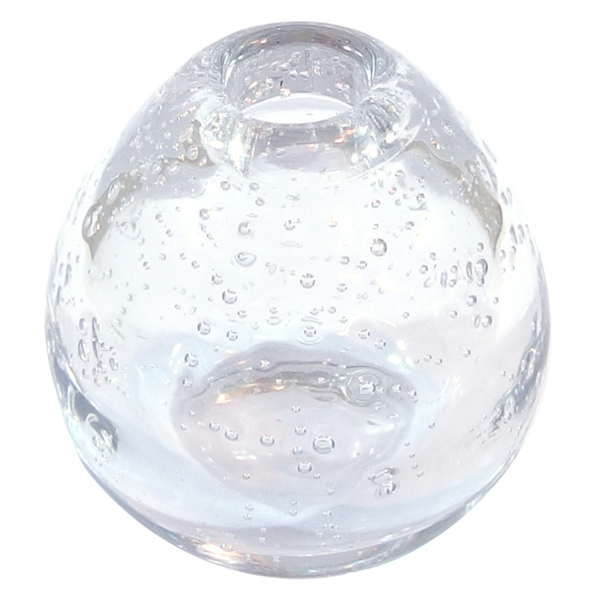 花瓶 手吹きバブルガラスフラワーベース ボールS ガラス （ 花びん