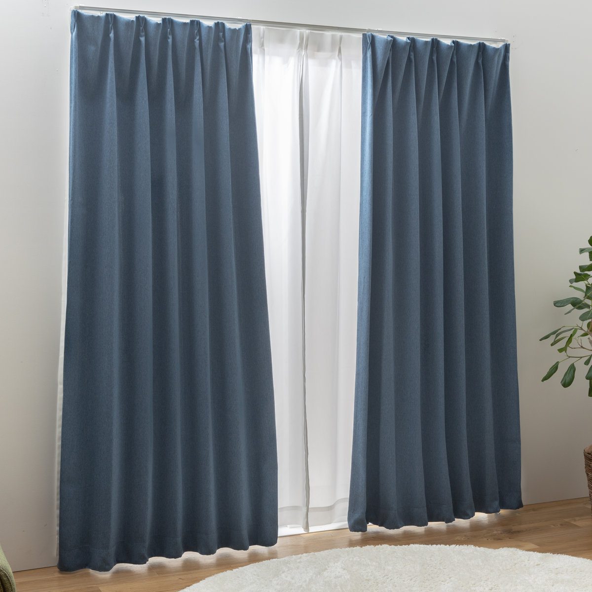 ユニベール（UNIVERS） カーテン 2級遮光 形状記憶カーテン 幅100cm×丈