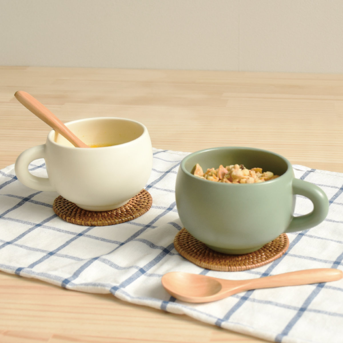 シュガーランド スープカップ スプーン付き 300ml maru 陶磁器 （ 食洗