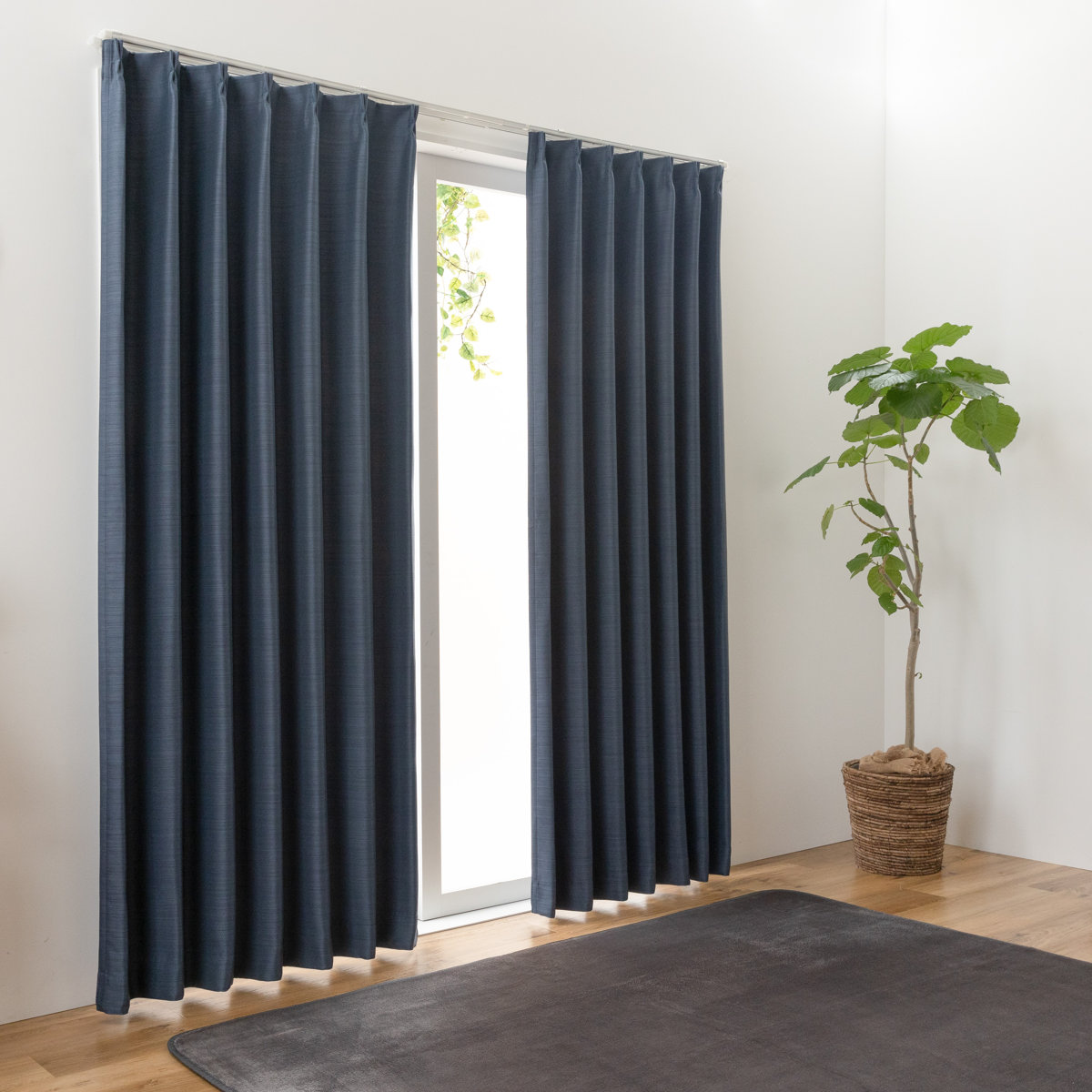 ユニベール（UNIVERS） 遮光カーテン 3級遮光 100cm×105〜240cm 形状