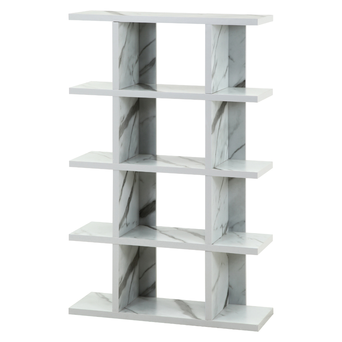 不二貿易（Fuji Boeki） オープンシェルフ 5段 大理石調 幅90cm