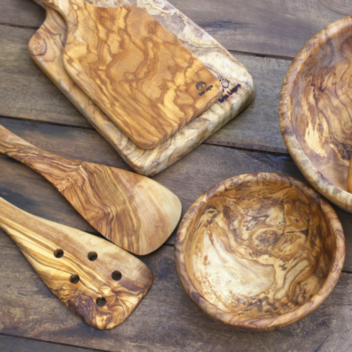 Arte Legno ボウル 22cm オリーブウッド 天然木 （ アルテレニョ