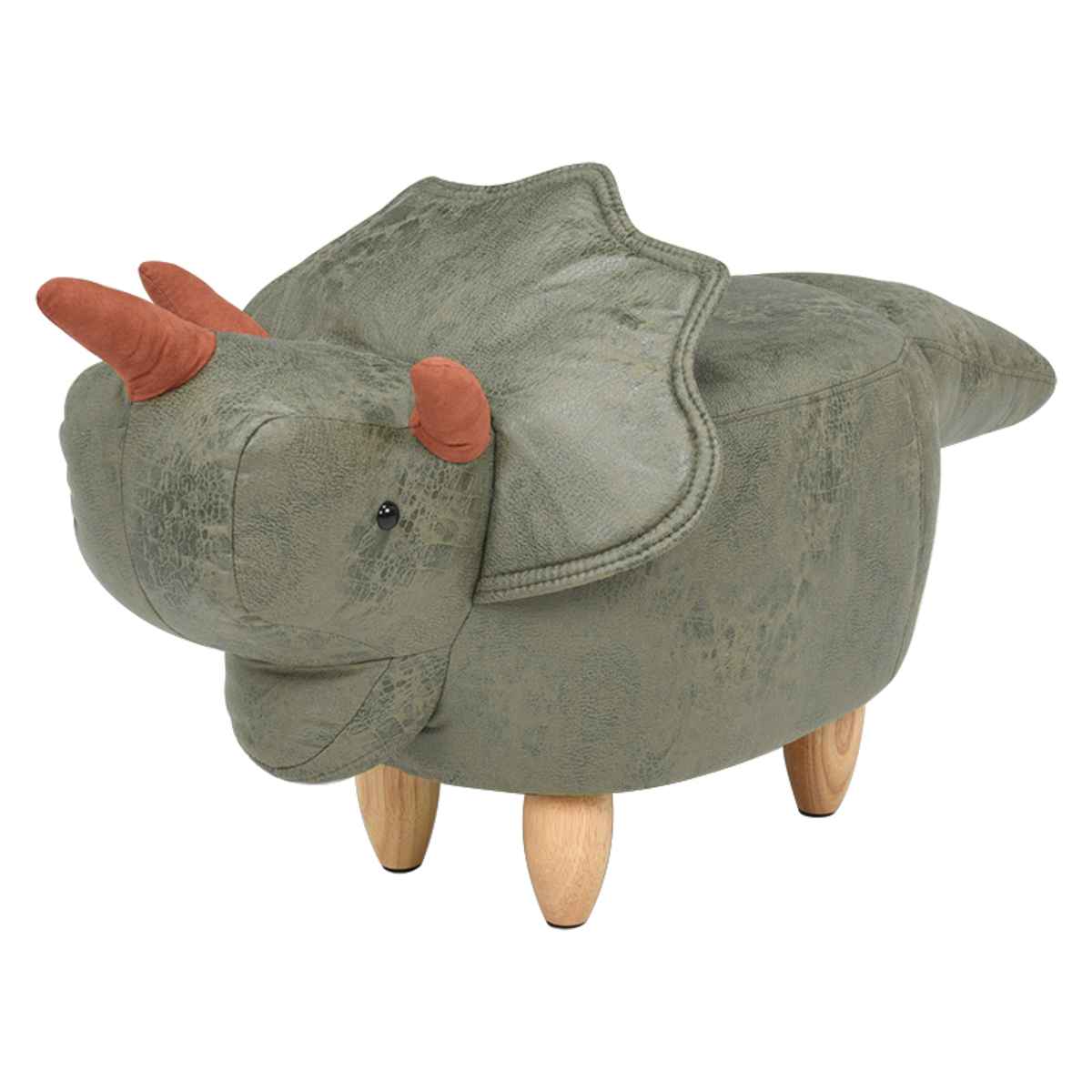 HAGiHARA（萩原） スツール 座面高36cm 木製脚 トリケラトプス