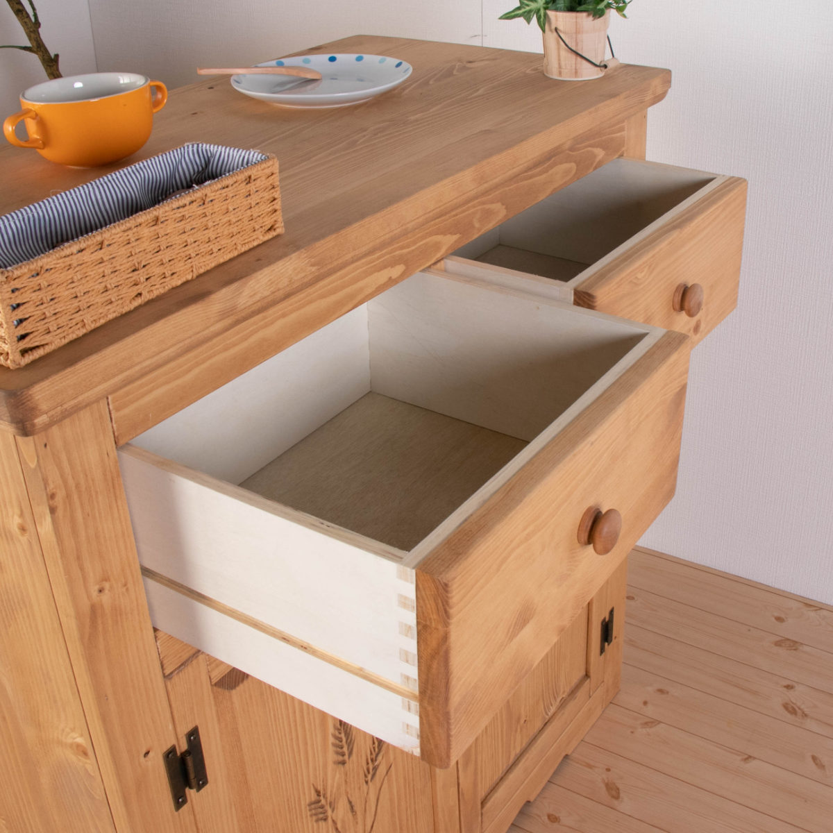 バーカウンター カントリー調 パイン材 Farmer 幅90cm （ カウンター