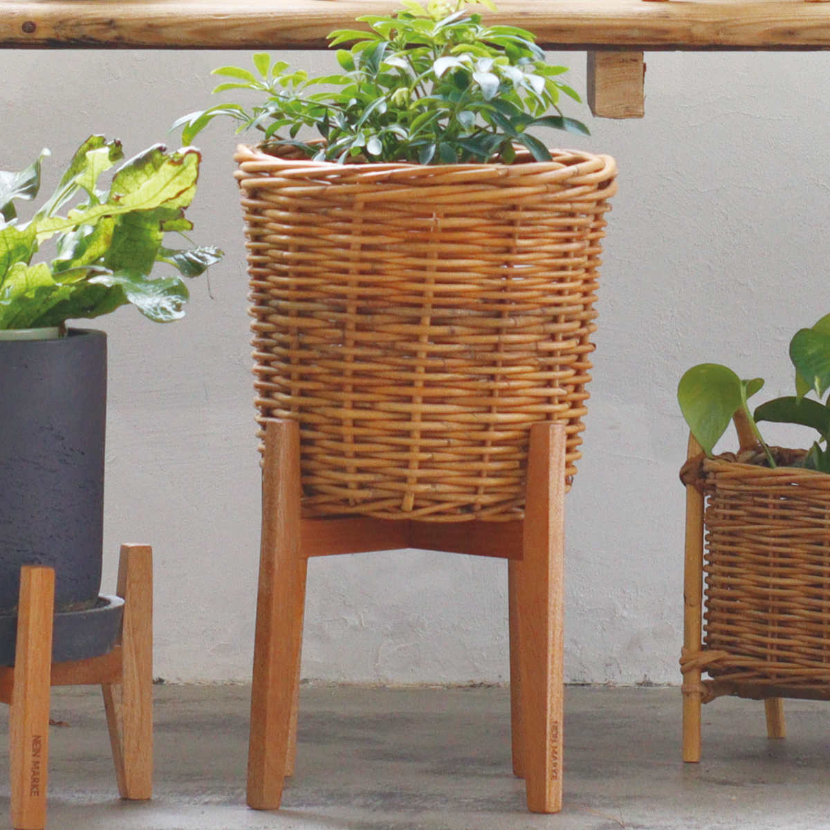 Creer ポットスタンド ナインマーケ マホガニー L ハイ （ プランター