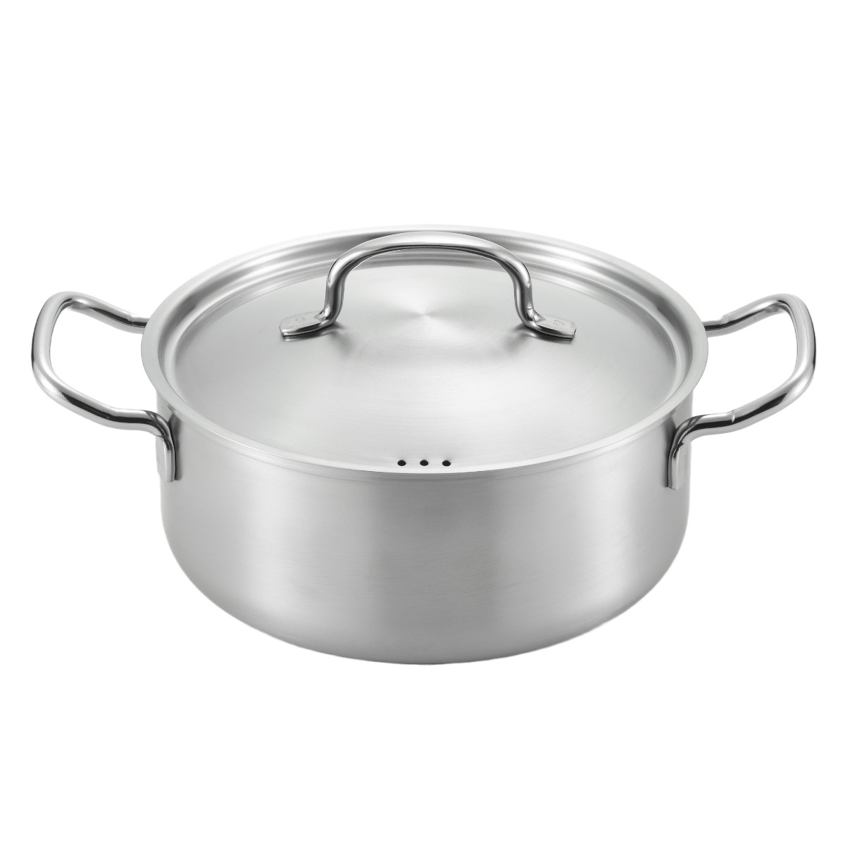 ヨシカワ 両手鍋 20cm ステンレス製 郷技 日本製 （ IH対応 ガス火対応