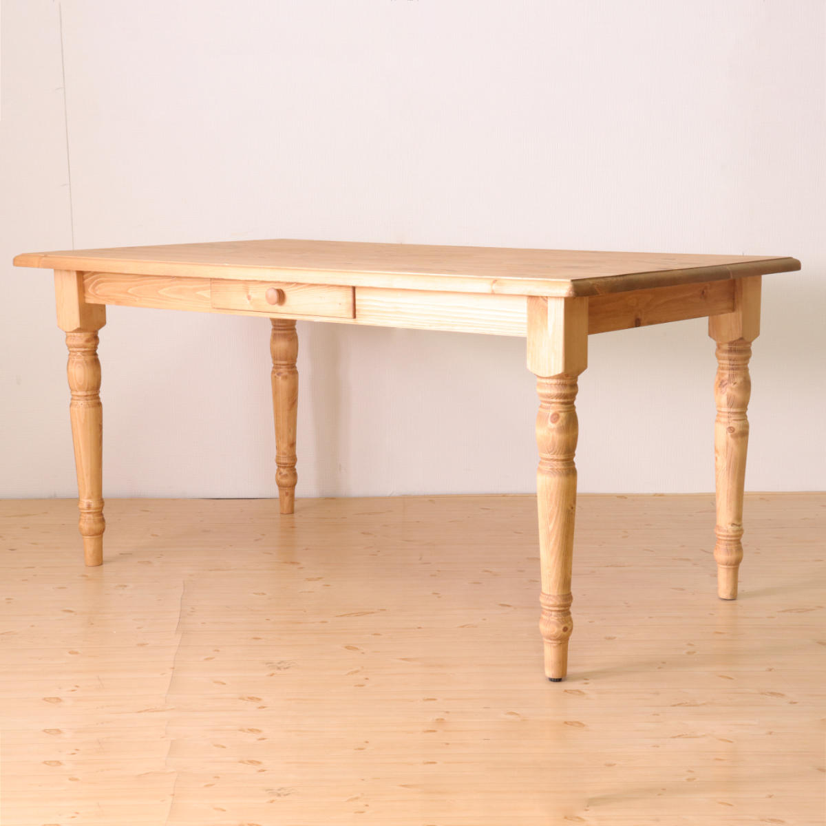 ダイニングテーブル 幅150cm 4人掛け 天然木 カントリー調 （ 木製