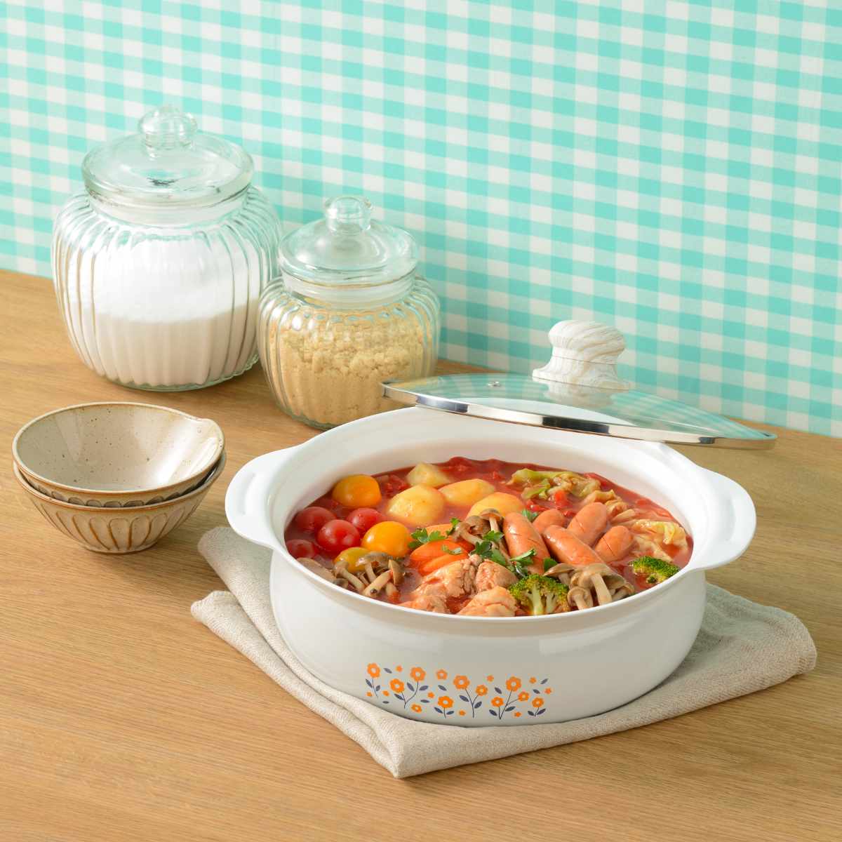 和平フレイズ 卓上鍋 24cm IH対応 レトル （ ガス火対応 ホーロー鍋