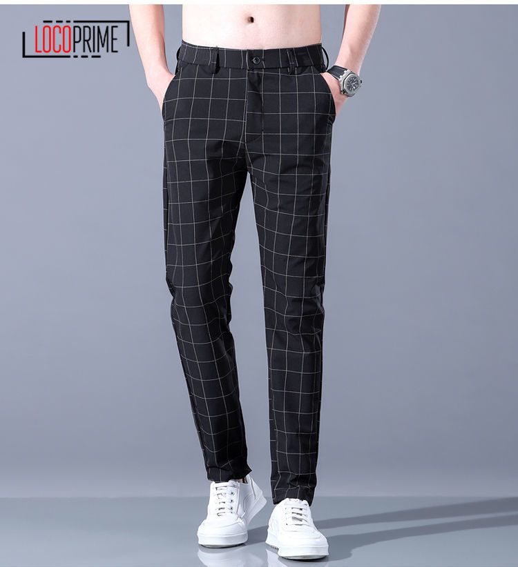 ゴルフパンツ チェック柄 格子柄 パンツ メンズ 2021夏 スラックス