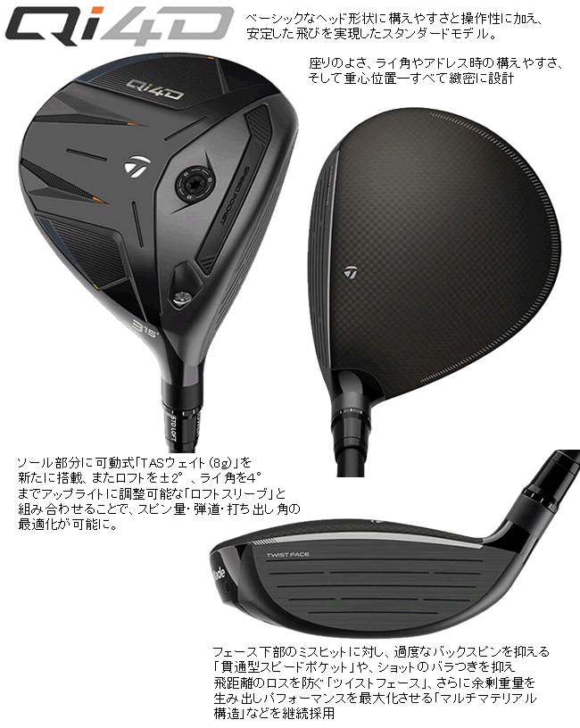 TaylorMade（テーラーメイド） Qi4D フェアウェイウッド スピーダーNX