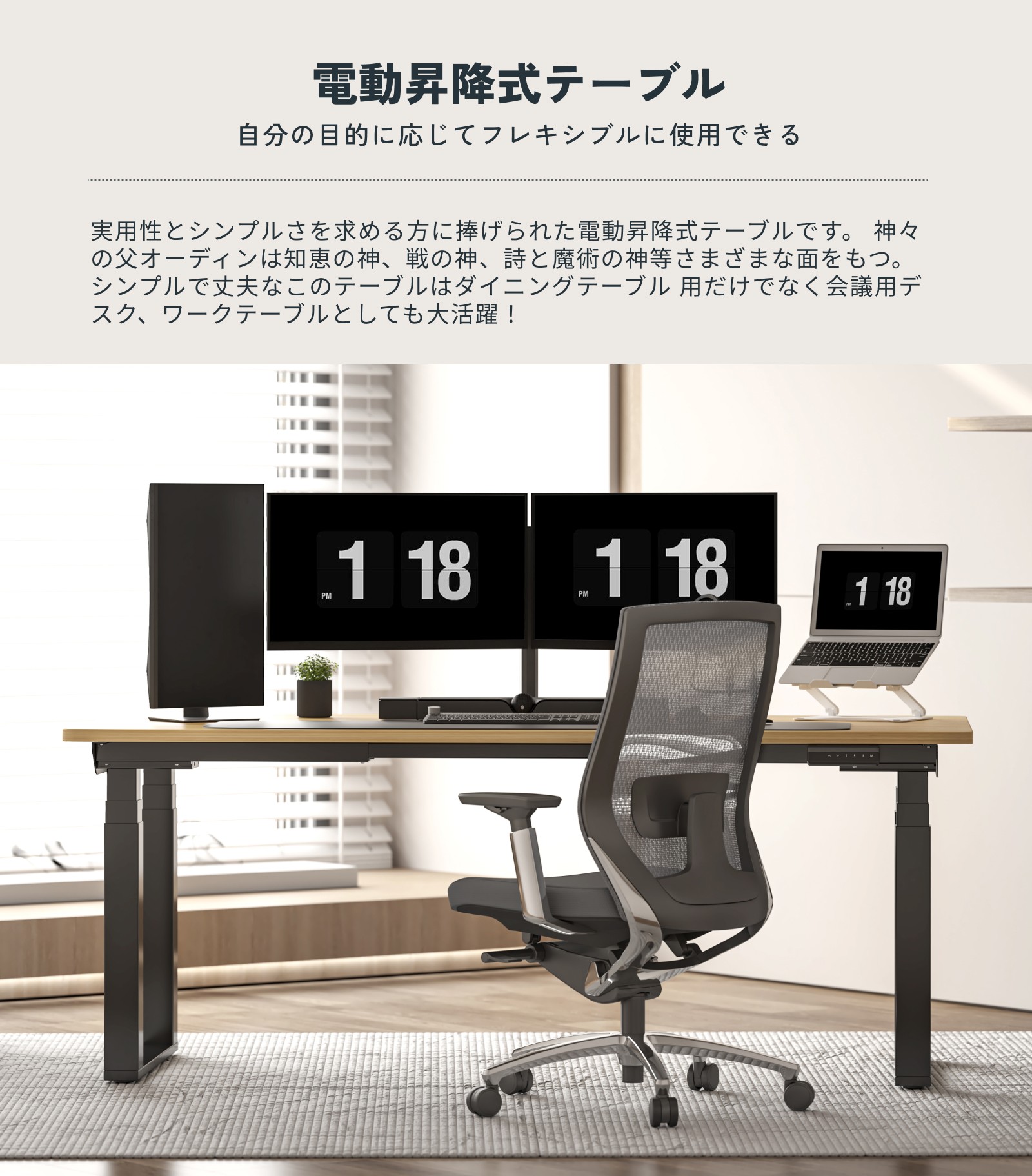 FlexiSpot 昇降式テーブル FlexiSpot E7Q 昇降デスク 電動 ワーク