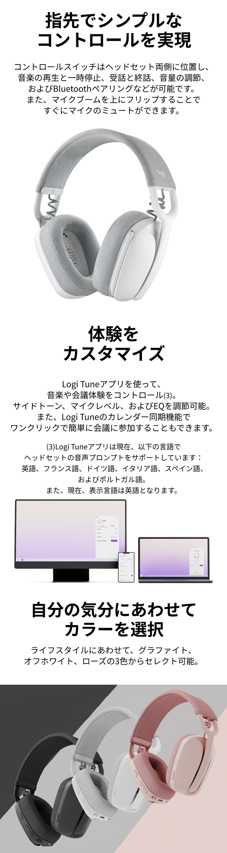 logicool（ロジクール） ヘッドセット ZONE VIBE 100 Zonev100