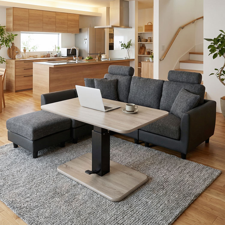 LOWYA（ロウヤ） 昇降式テーブル 昇降テーブル テーブル ダイニング