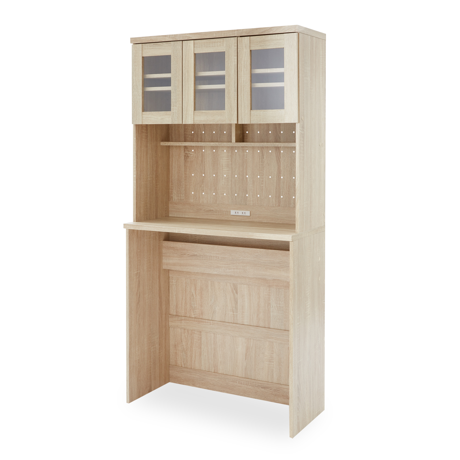 LOWYA（ロウヤ） 食器棚 幅90cm ゴミ箱上ラック キッチン収納 キッチン