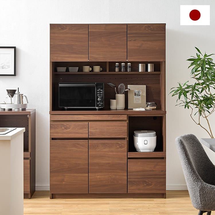 LOWYA（ロウヤ） 食器棚 おしゃれ 収納 キッチン収納 ハイタイプ