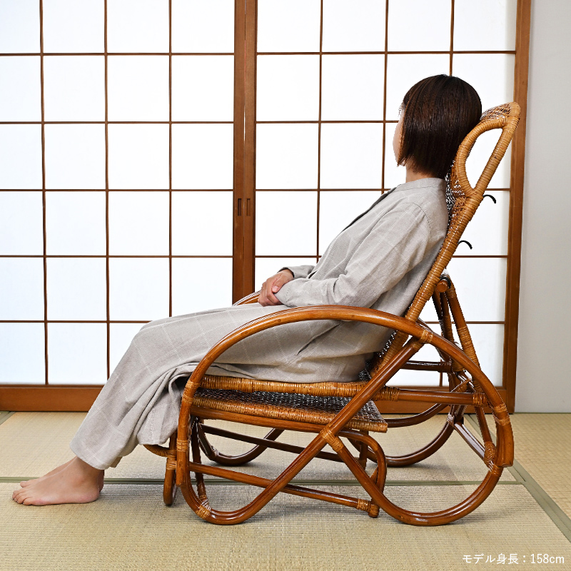 籐の椅子 リクライニングチェア 寝椅子 折りたたみ 和室 M707HR 爆買