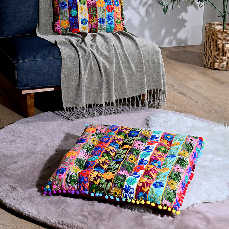 クッション 座布団タイプ パッチワーク モロッコ おしゃれ ON＆ON