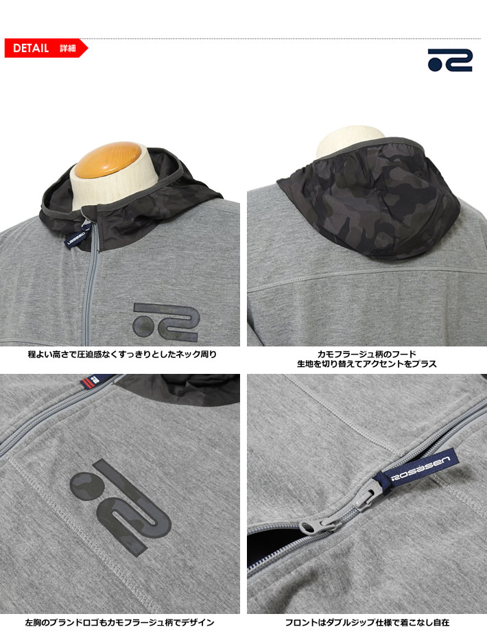 Rosasen（ロサーセン） ゴルフウェア メンズ フーディー 長袖 高機能