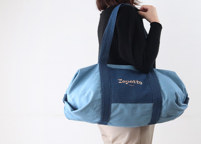 repetto（レペット） バッグ コットン ダッフル バッグ Lサイズ Blue