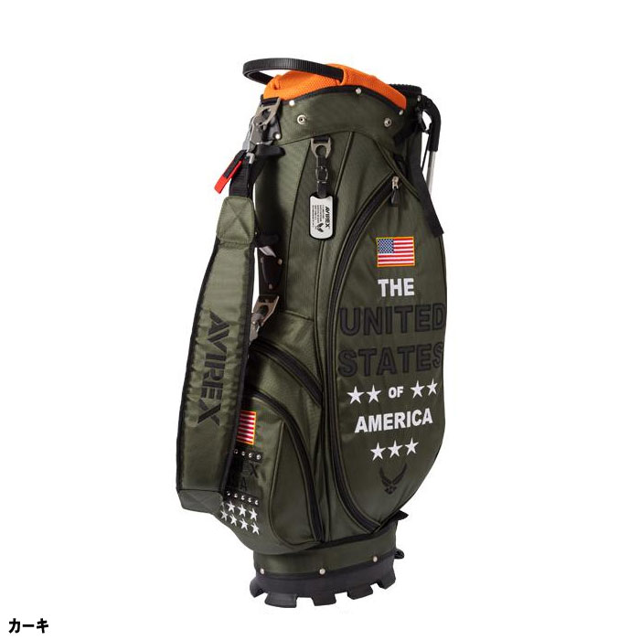 AVIREX（アヴィレックス） ゴルフ 8.5型 USA キャディバッグ AVG3F-BA6
