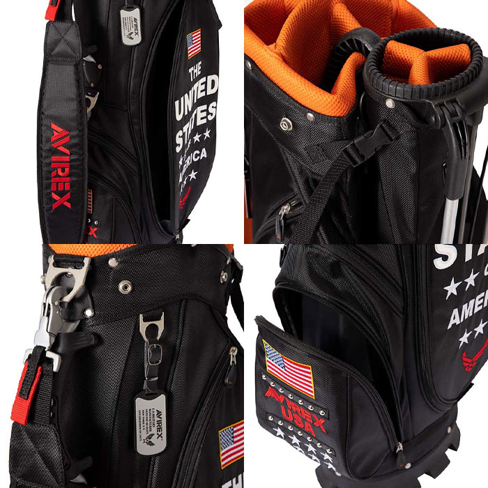 AVIREX（アヴィレックス） ゴルフ 8.5型 USA キャディバッグ AVG3F-BA6