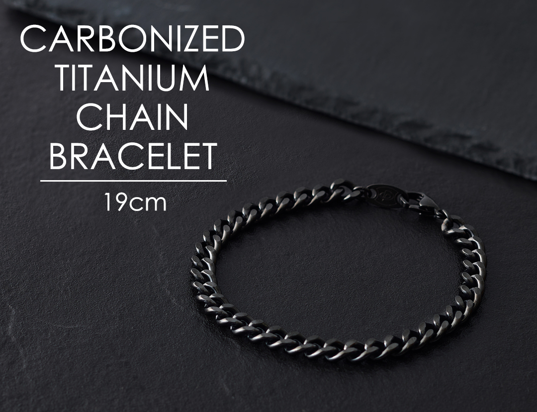Phiten（ファイテン） 炭化チタンチェーンブレス 19cm【公式