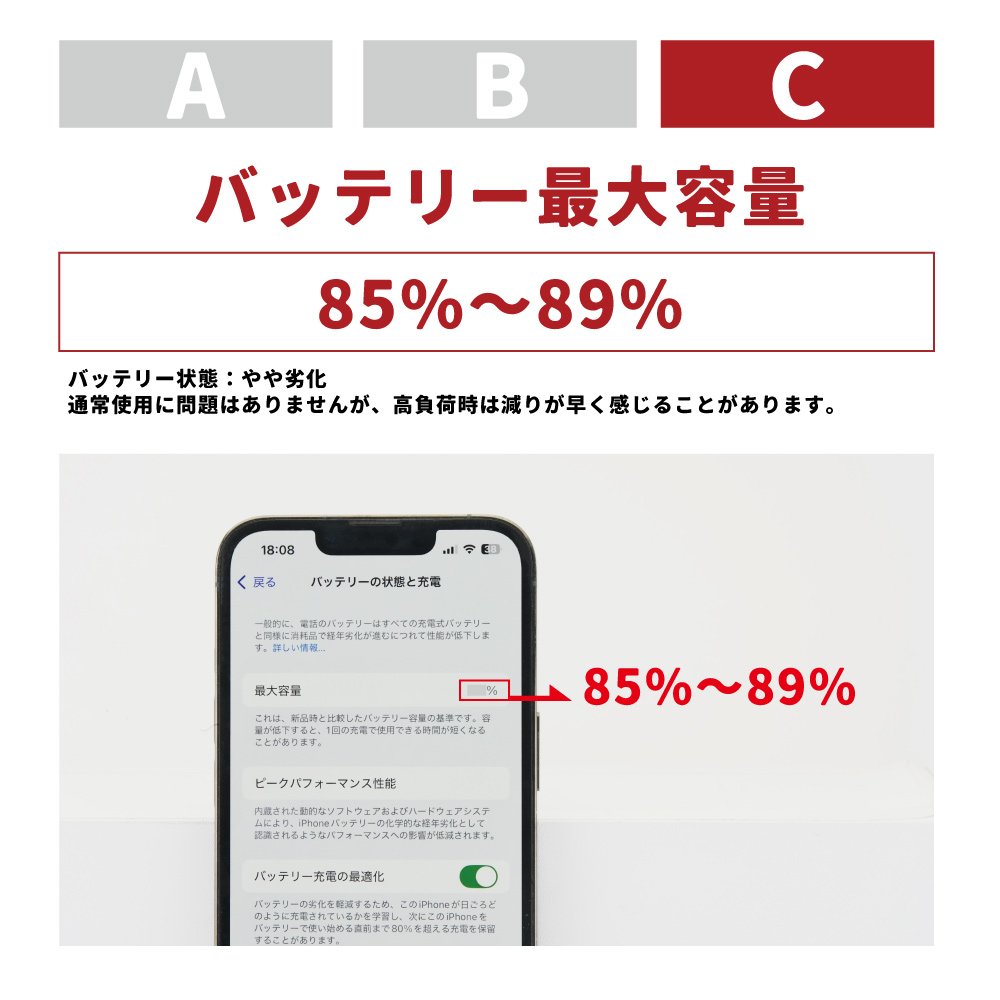 iPhone 14 Pro 純正 中古 バッテリー 3,200mAh Cランク 修理 部品