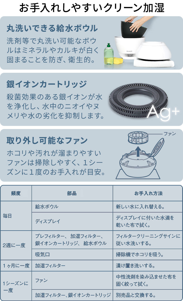 BALMUDA（バルミューダ） 最新モデル レイン 加湿器 大容量 気化式