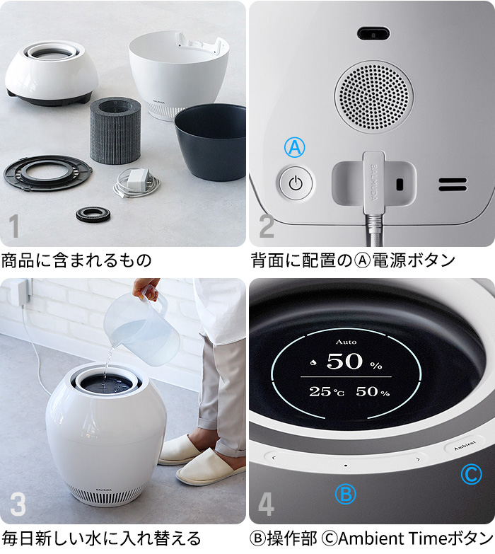 BALMUDA（バルミューダ） 最新モデル レイン 加湿器 大容量 気化式