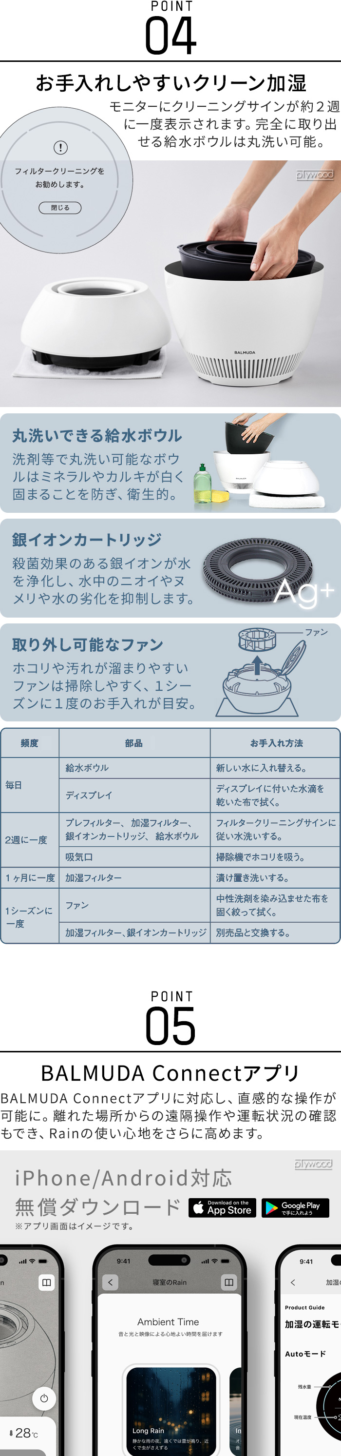 2025年モデル バルミューダ レイン 加湿器 大容量 気化式 BALMUDA Rain