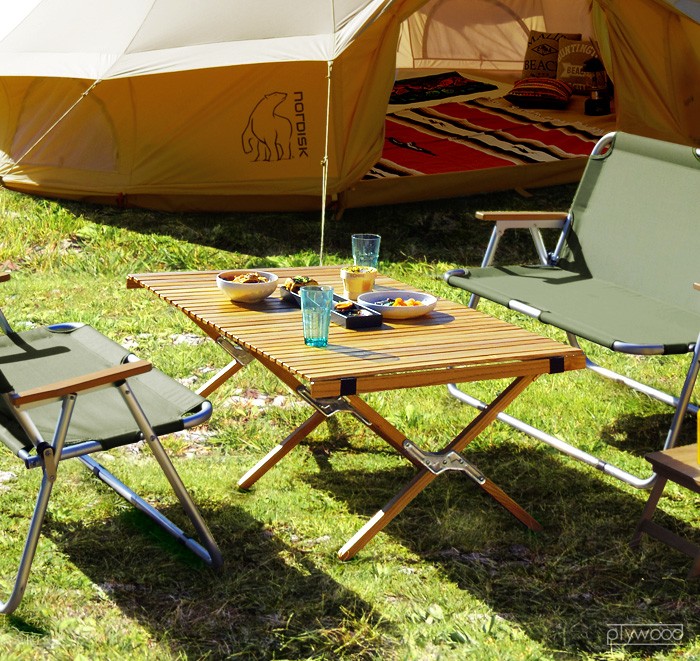 アウトプットライフ ウッド ロールトップテーブル Lサイズ OUTPUT LIFE