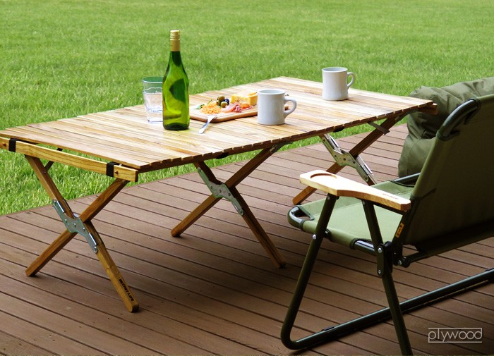 アウトプットライフ ウッド ロールトップテーブル Lサイズ OUTPUT LIFE