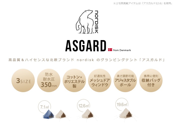 ノルディスク アスガルド 12.6用 インナーキャビン 1pc Nordisk Asgard