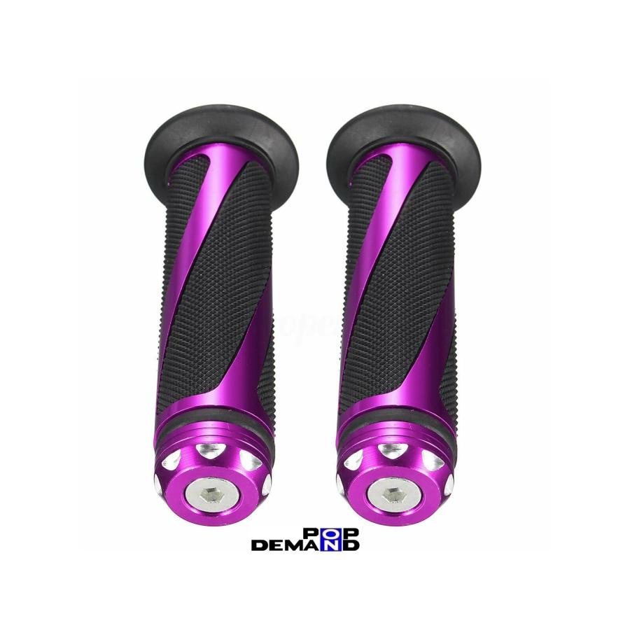 ◇即納◇汎用 紫 CNC 22mm用 アルミ グリップ 左右セット セピア RS ZZ