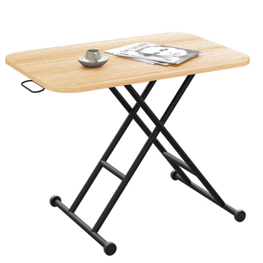 PROBASTO 昇降式テーブル ダイニングテーブル 90 無段階 高さ調節 ガス