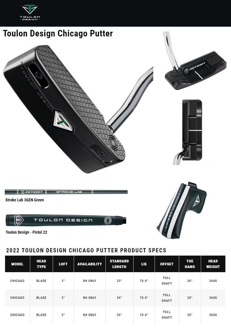 オデッセイ（ODYSSEY） Toulon Design Chicago Putter トゥーロン