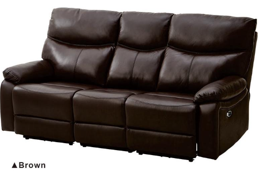 電動ソファ 3人掛け 本革 リクライニング テーブル付き 高級感