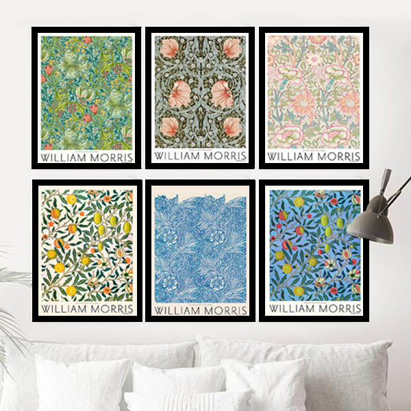 単品 33×43cm アートパネル 枠付き フレーム絵画 ウィリアムモリス