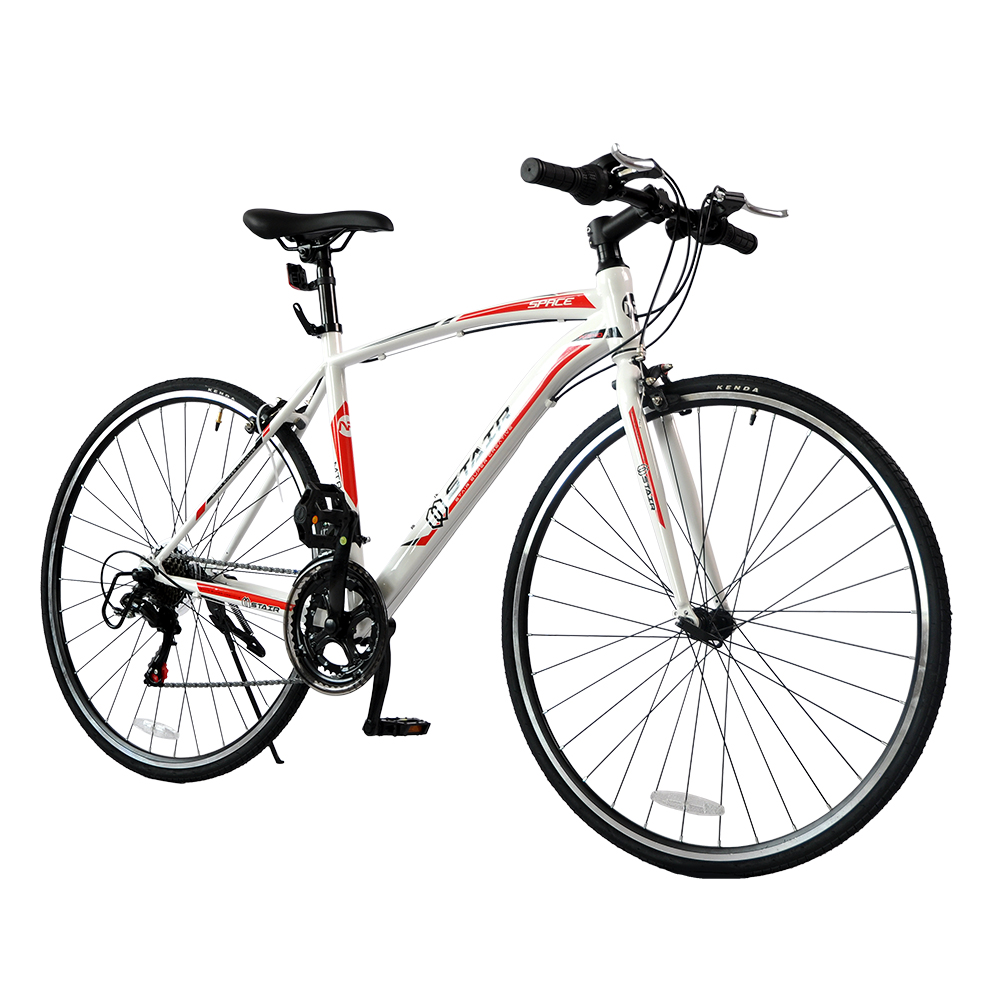 クロスバイク シマノ製14段変速 26インチ 軽量 自転車 前輪クイック