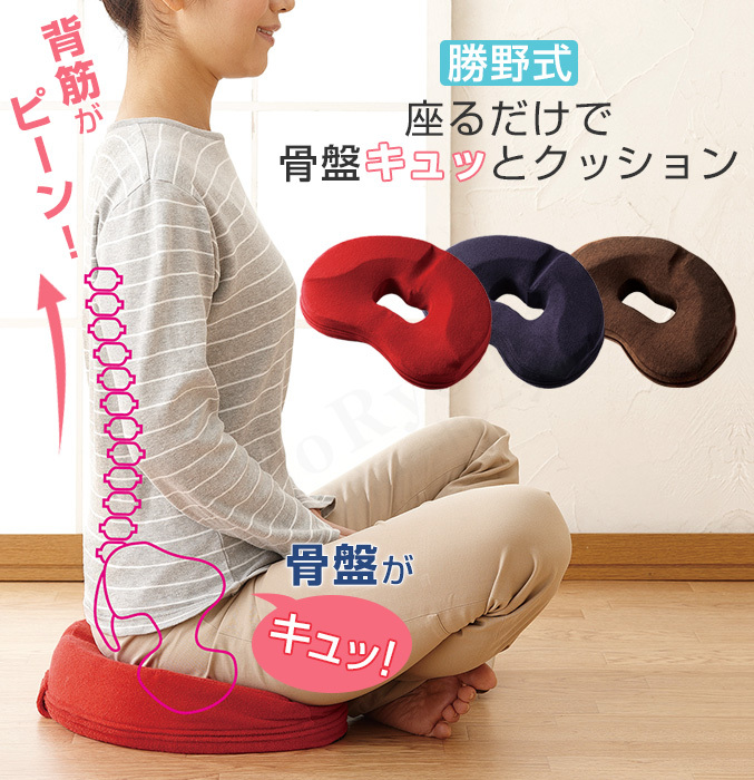 勝野式 座るだけで骨盤キュッとクッション 骨盤矯正 クッション 骨盤