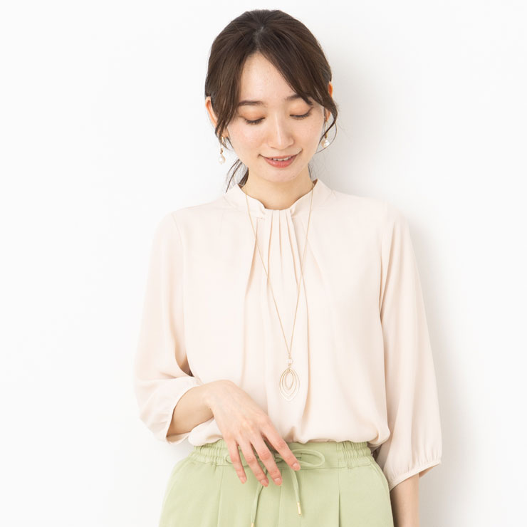 ブラウス 七分袖 レディース オフィス (メール便 送料無料06)(S〜LL