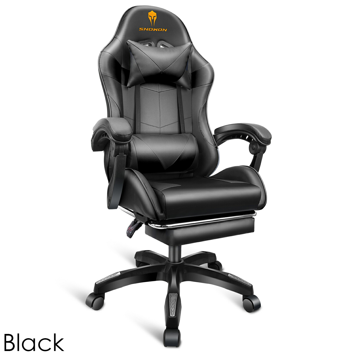 ゲーミングチェア ファブリック オットマン付 オフィスチェア