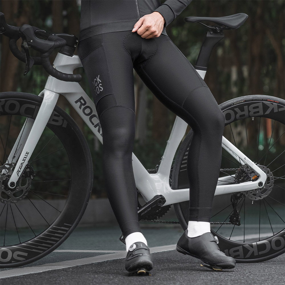 ROCKBROS サイクルパンツ ロングパンツ レーパン 裏起毛 フリース 秋冬