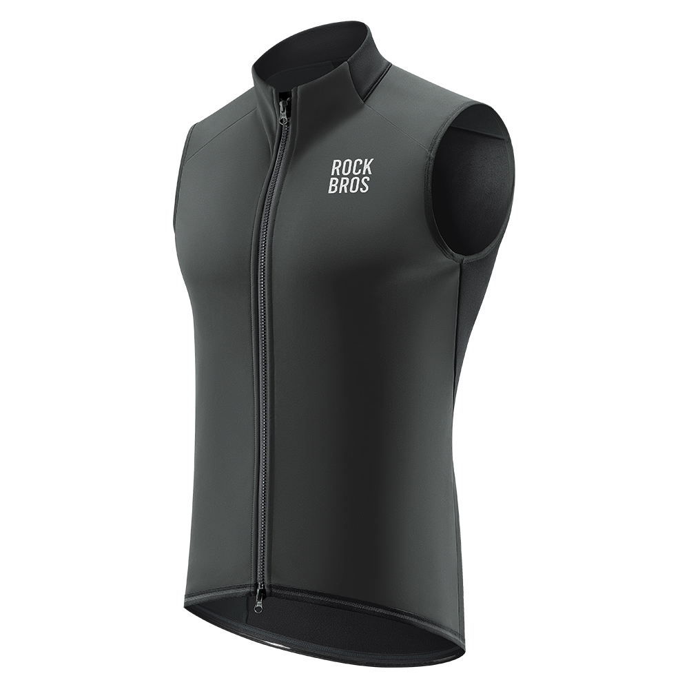 ROCKBROS サイクルベスト 秋冬 裏起毛 フリース サイクリング スポーツ