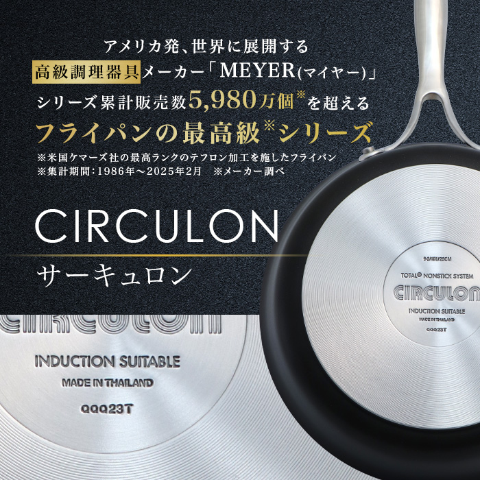 マイヤー サーキュロンフライパン ふた付き特別4点セット IHガス対応