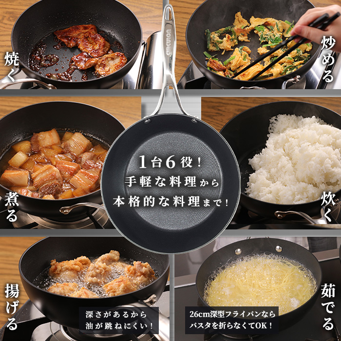 マイヤー サーキュロンフライパン ふた付き特別4点セット IHガス対応