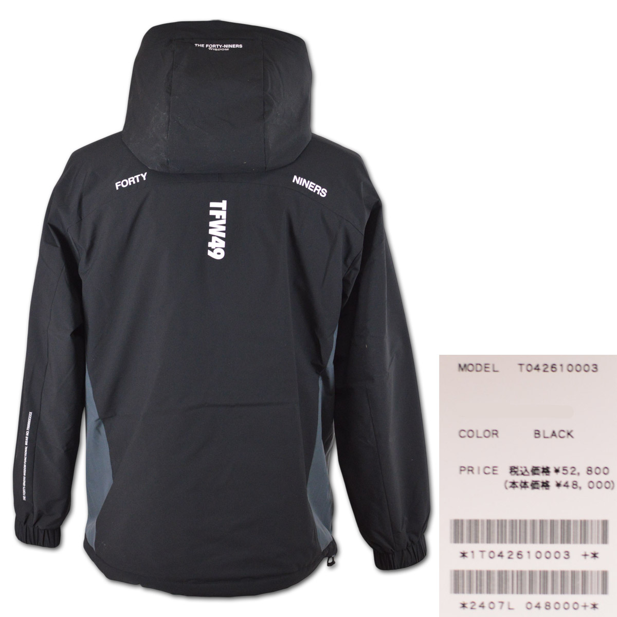 TFW49 プルオーバー ゴルフウェア メンズ パーカー 防寒 秋冬用 黒 M L