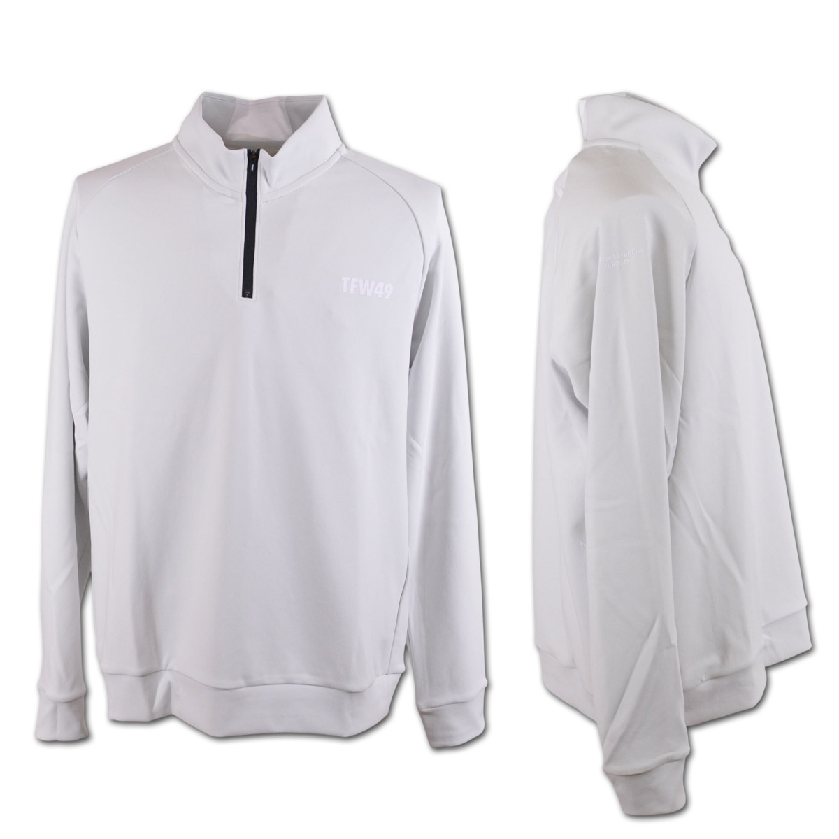 TFW49 長袖ハーフジップシャツ ゴルフウェア メンズ 秋冬用 紺 ライト