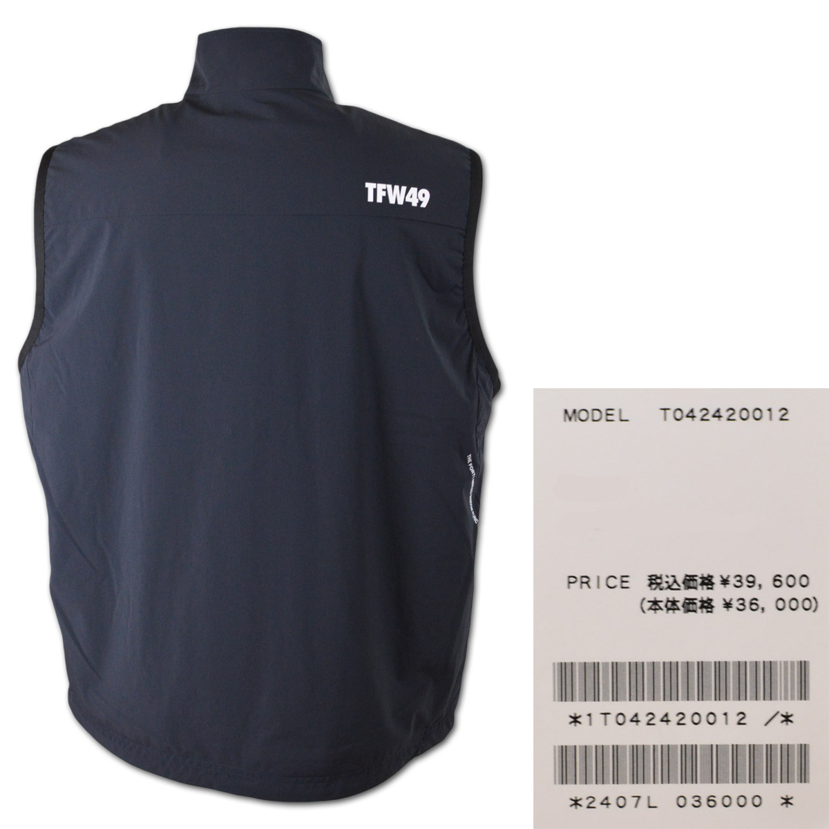 TFW49 ベスト ゴルフウェア メンズ 防寒 アウター 秋冬用 黒 グレー